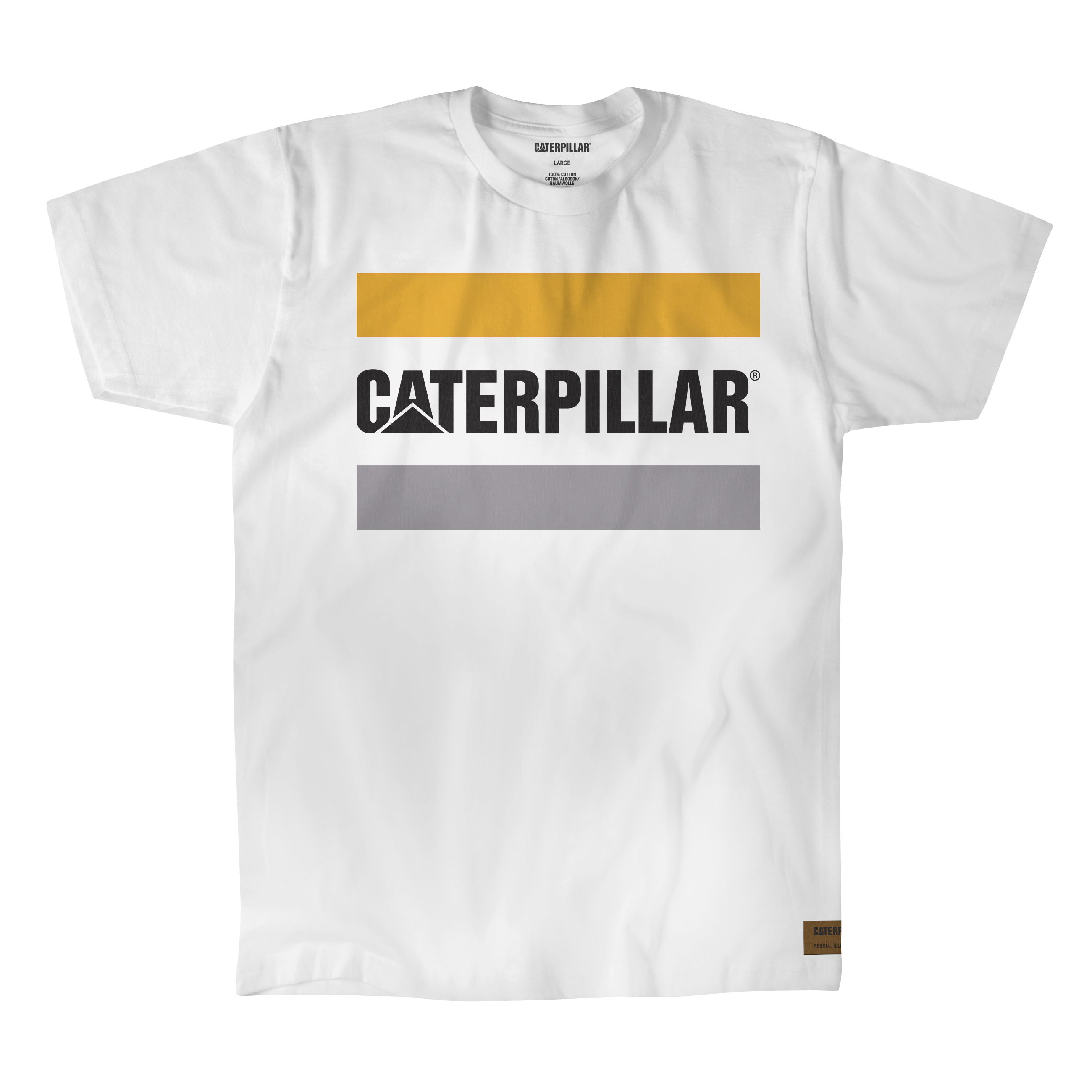 Caterpillar Clothing South Africa - Cat Men's Work Logo T-Shirts White EX1047328